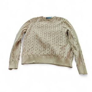 Polo by Ralph Lauren Tan Cable Knit Sweater